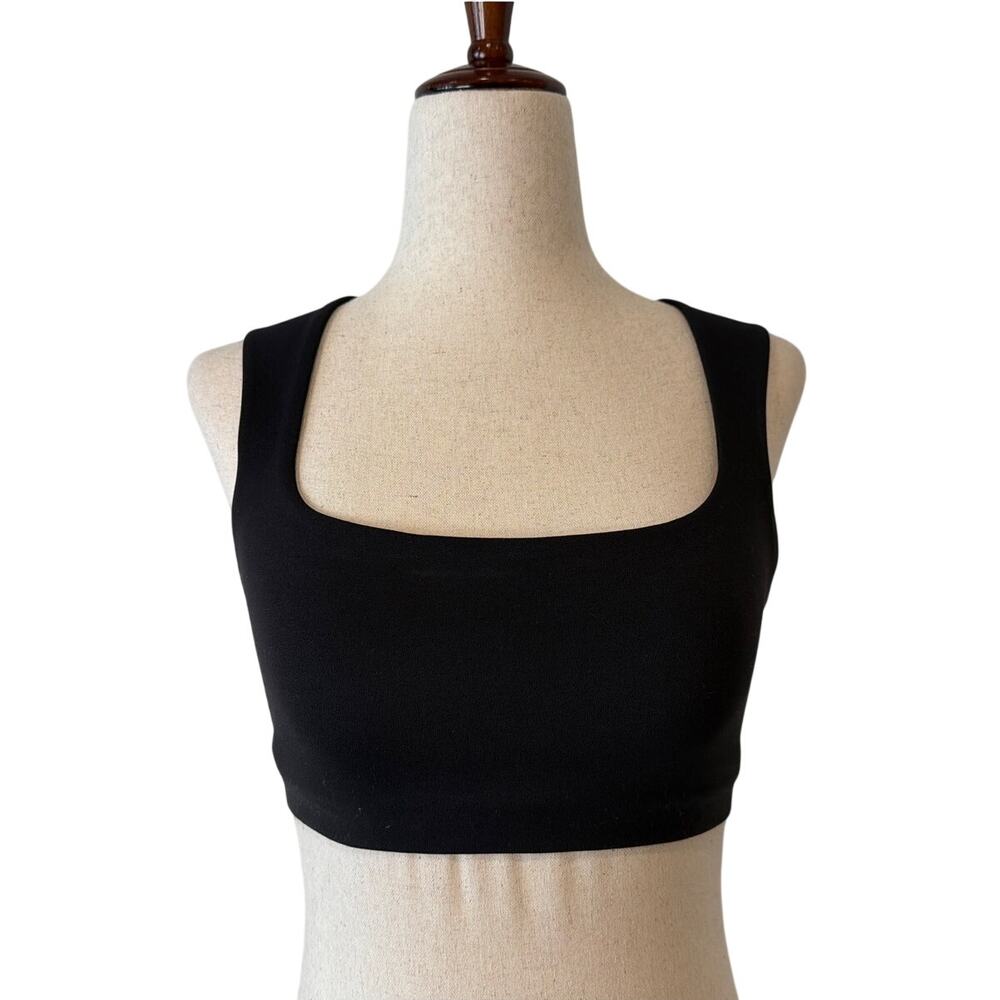 Nike Zenvy Cut Out Square Neck Sports Bra, Black, Women's Small